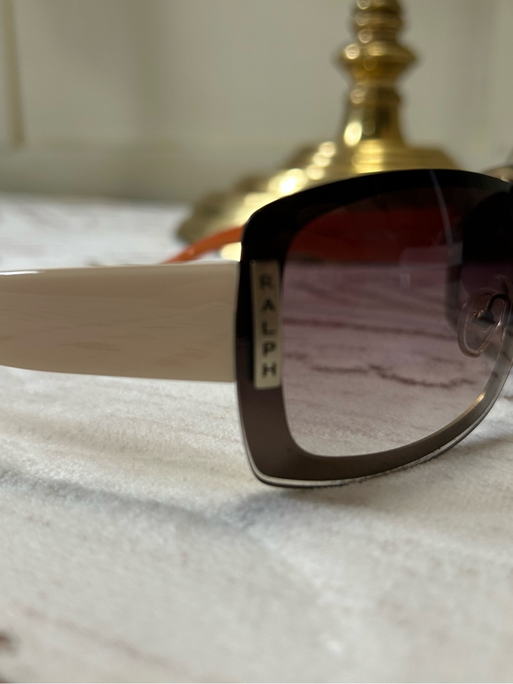 Ralph Lauren RA4009 Shield Sunglasses Brown Gradient w/ Case Quiet Luxury - Picture 3 of 14